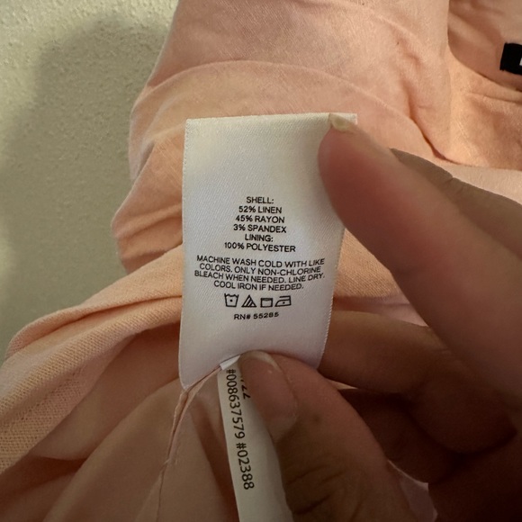 Express Linen Ruched Crop Top - Picture 6 of 8